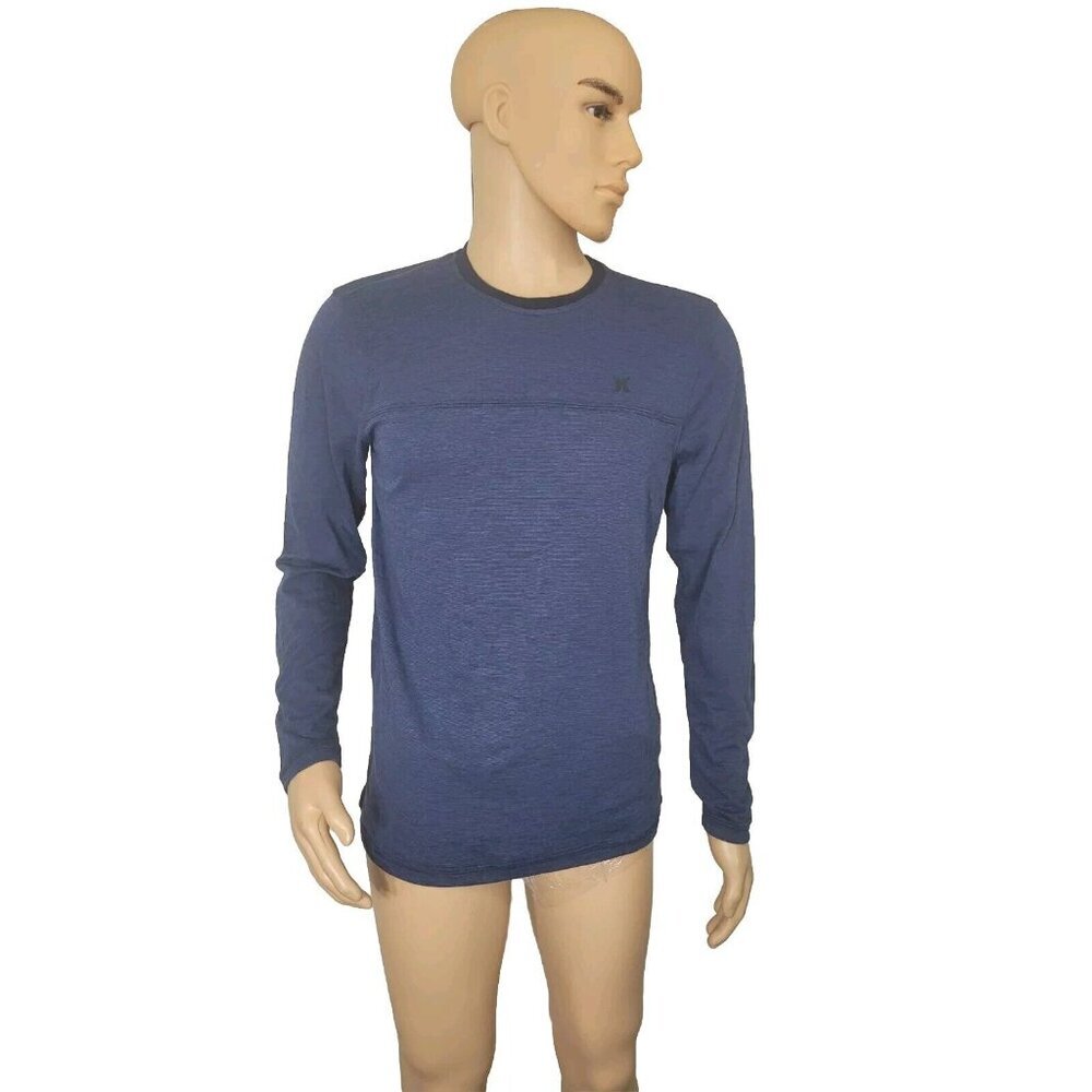 Hurley Men's T-Shirt Size S Blue Round Neck Long Sleeve  New 30